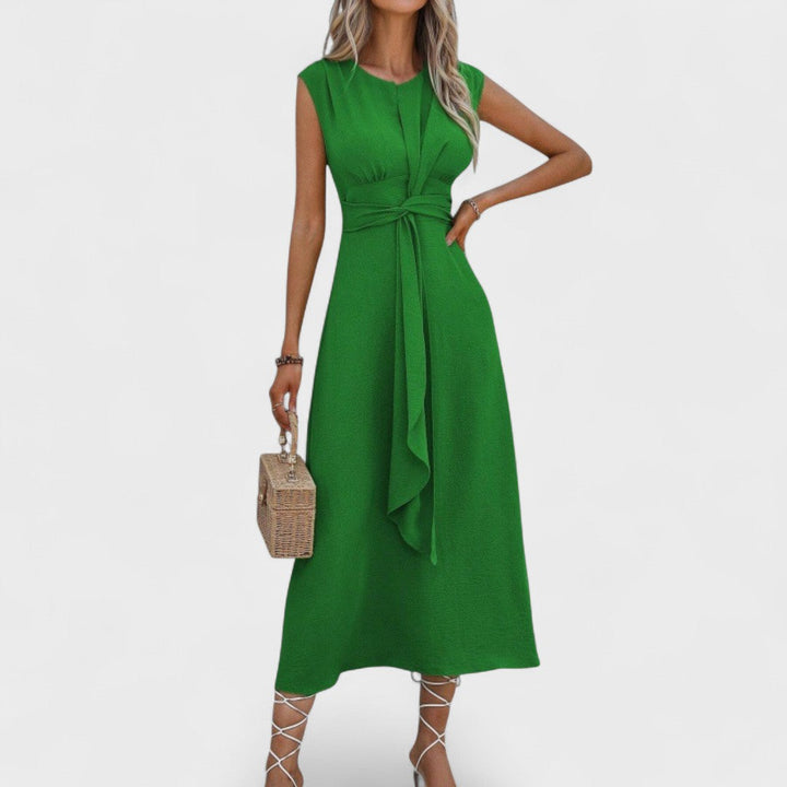 Andrea - Elegantna bezrukavna maksi haljina s okruglim izrezom