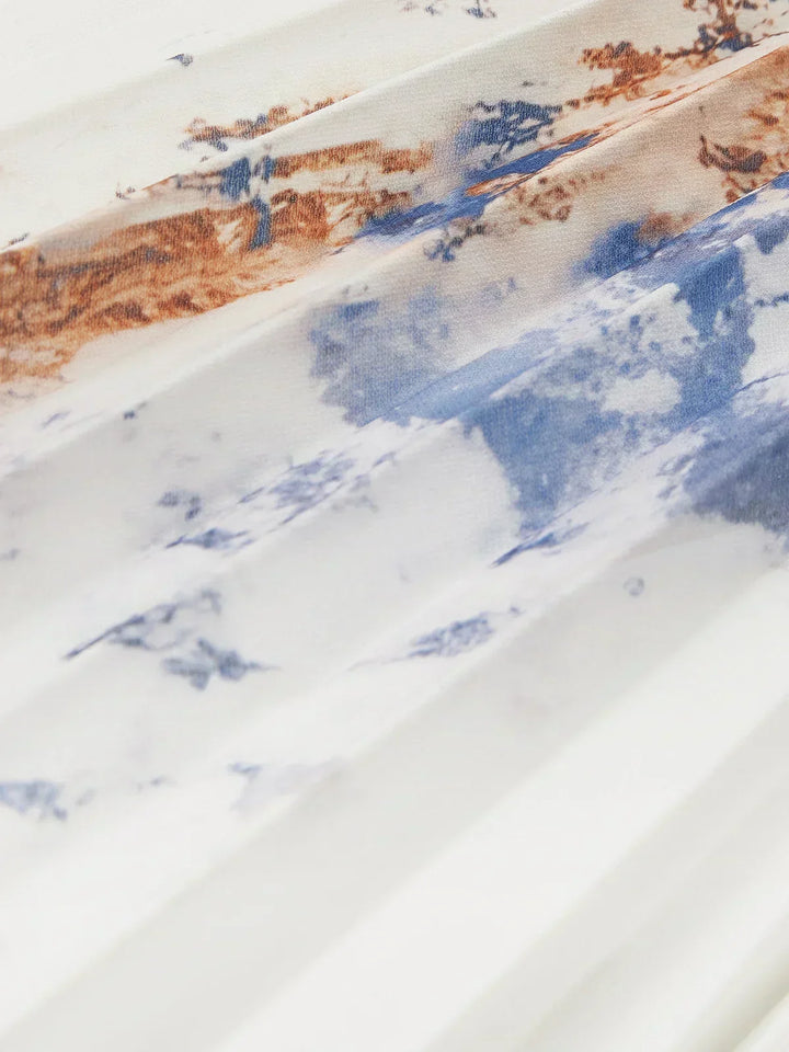 Halston - Elegantna Maxi Haljina s V-Izrezom i Napuhanim Rukavima