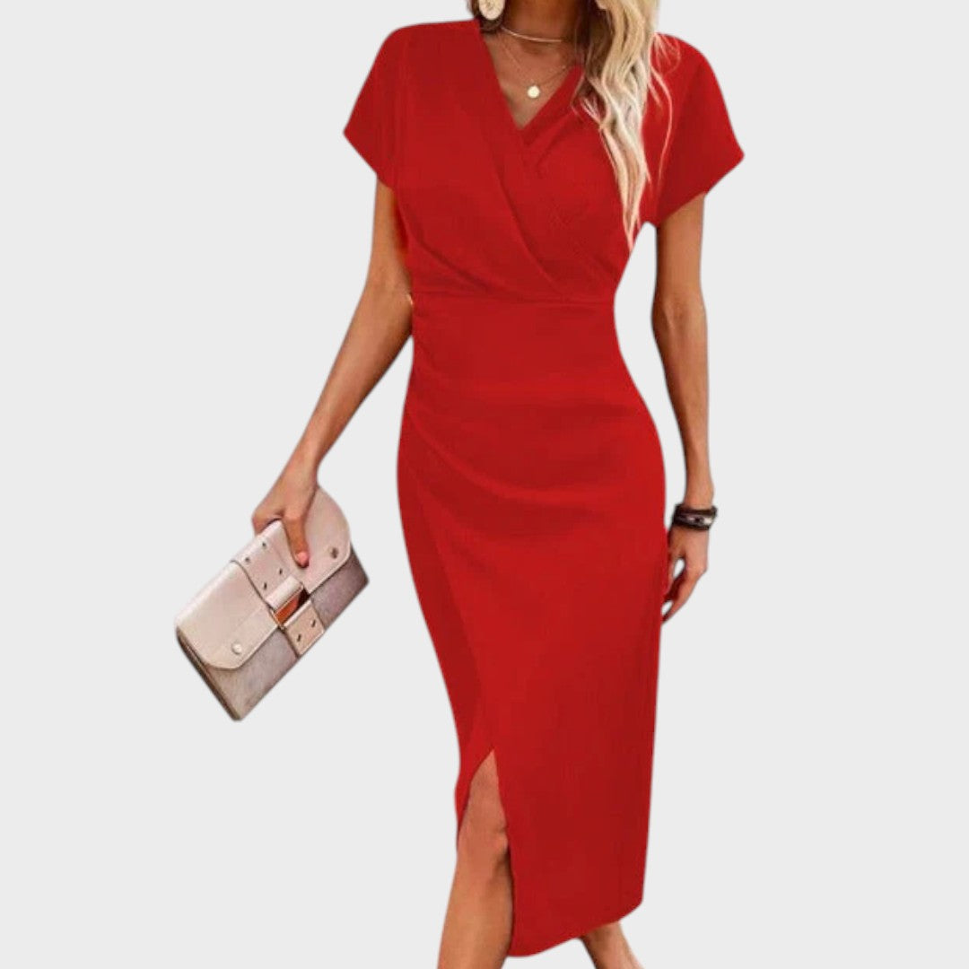 Vilma - Midi haljina s V-izrezom