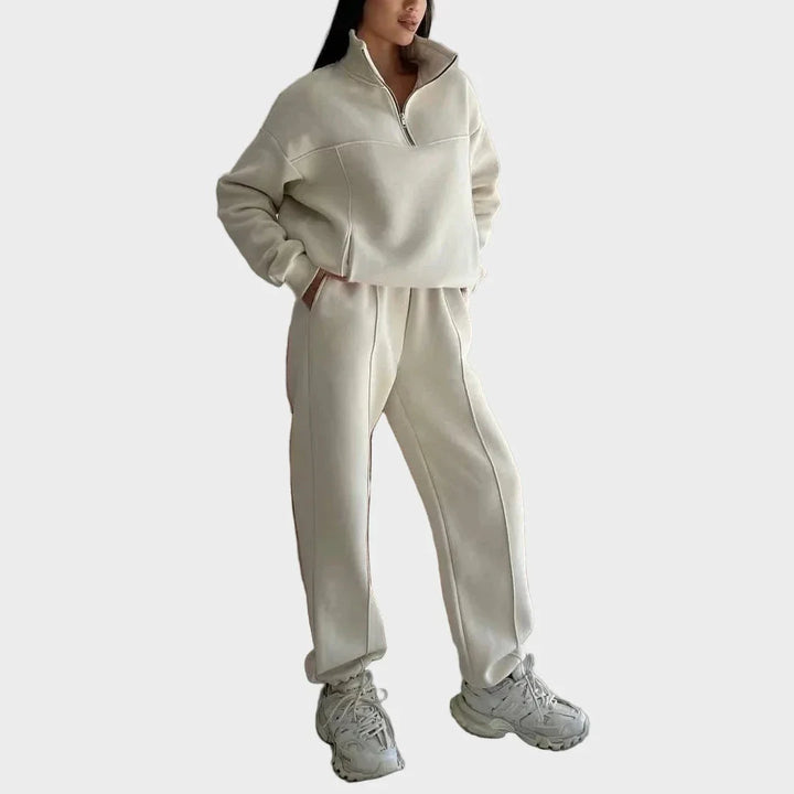 Senna -Sportieve loungeset met ritskraag