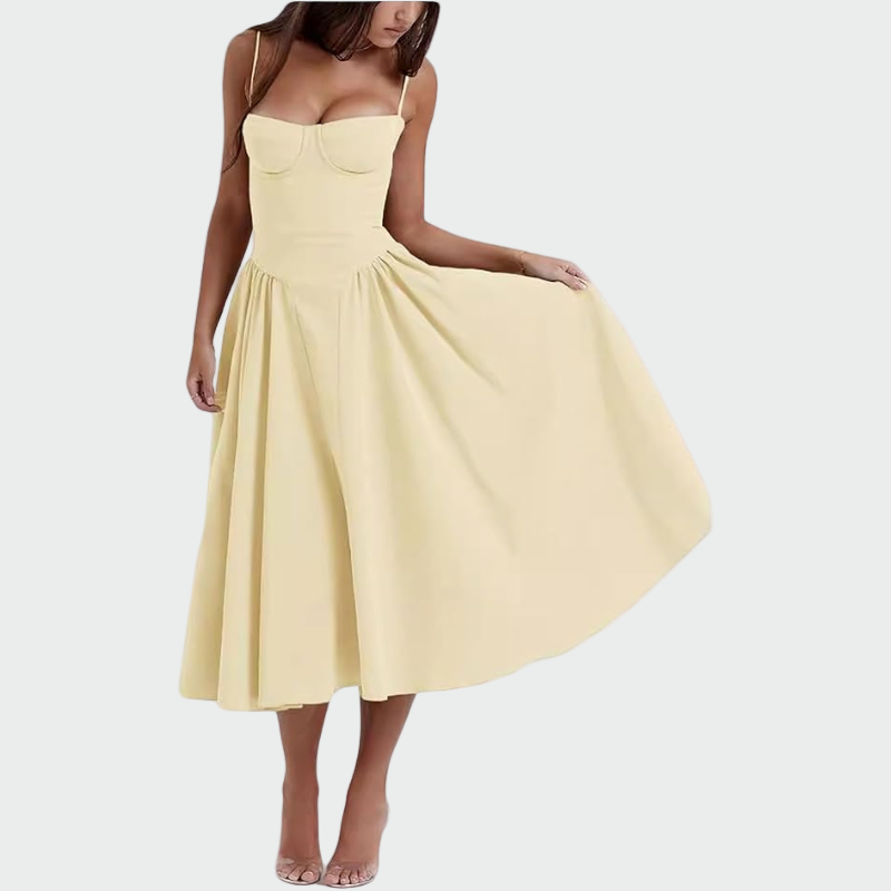 Saten Maxi Haljina s Tankim Naramenicama