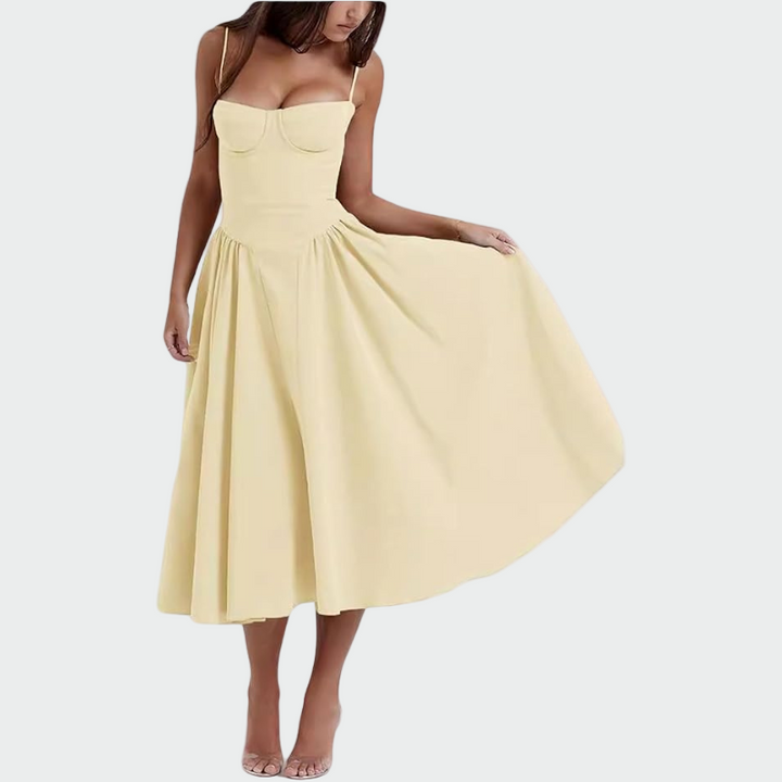 Saten Maxi Haljina s Tankim Naramenicama