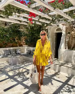 Adalyn - Elegant V-Neck High-Waisted Dress