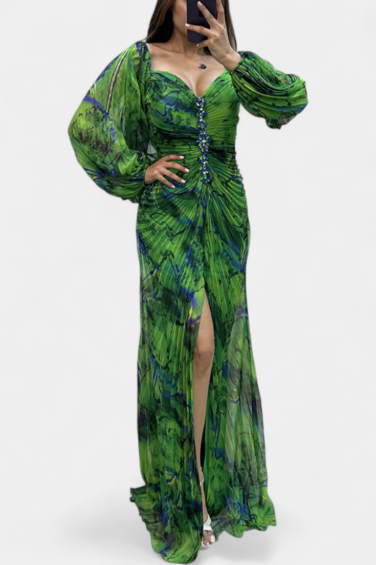 Leona Maxi Haljina s Plisiranjem