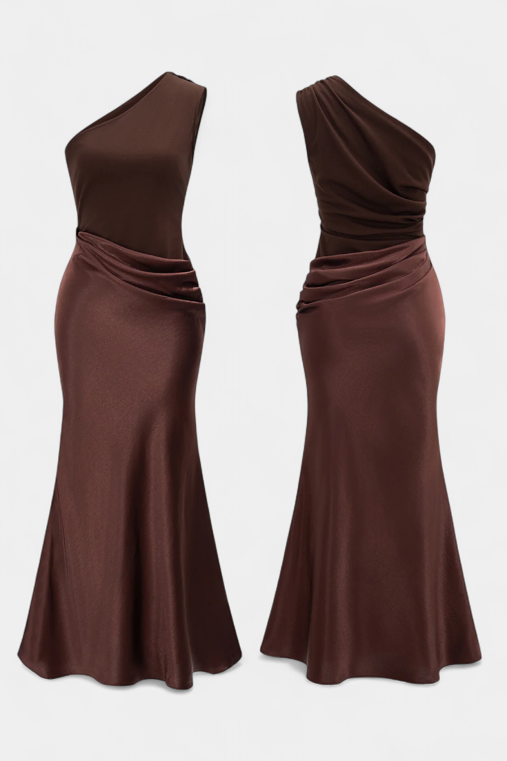 Nika Duga Haljina za Party s Asimetričnim Izrezom